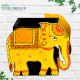 Handicraft Wooden Pen Stand Elephant - Yellow